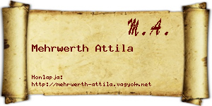 Mehrwerth Attila névjegykártya